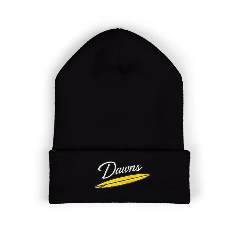 Dawns embroidered surf beanie, black